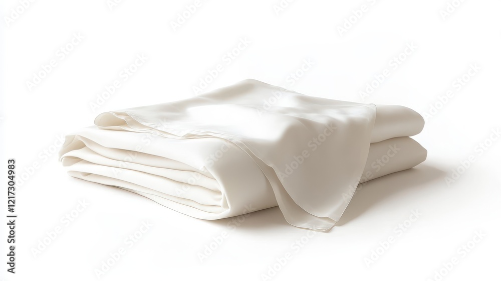 Elegant White Fabric Pile on Soft Background Elegant White Fabric Pile on Soft Background