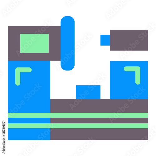 Lathe Machine Icon Style