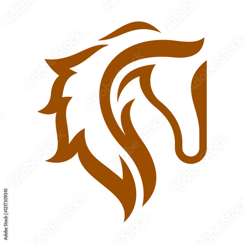 Horse Head Vector Logo Design Template