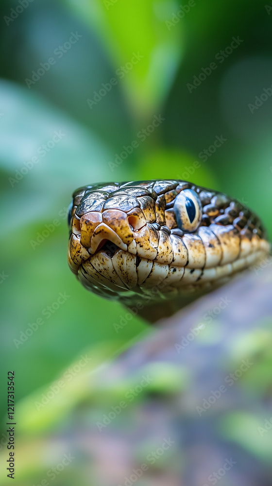boa constrictor rests on a moss covered branch amidst lush green foliage in a dense rainforest setting
boa constrictor rests on a moss covered branch amidst lush green foliage in a dense rainforest setting