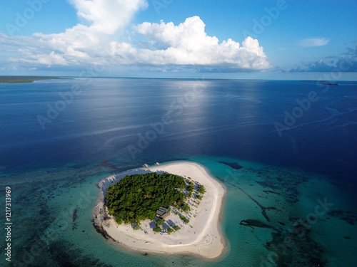 Aerial view of Patawan island in Balabac, Philippines. High quality photo photo