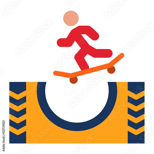 Skateboarding Park Icon Style