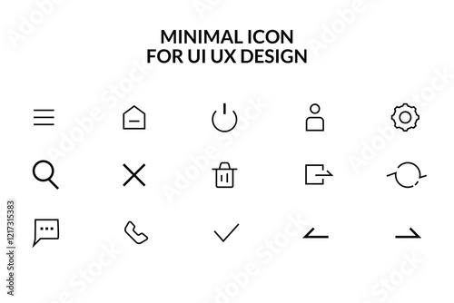 clean minimalist bold line web icons for UI/UX Designers and Web Design & Developmen