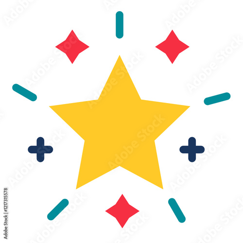 Glowing Star Icon Style