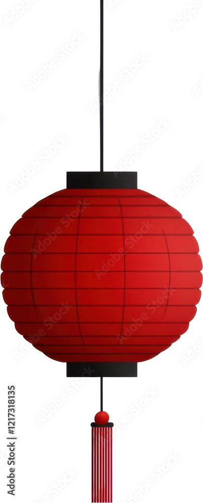 Obraz premium Red Chinese Lantern Hanging Decor Festive Asian Style Celebration Illumination