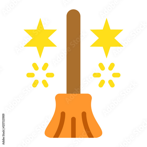 Magic Broom Icon Style