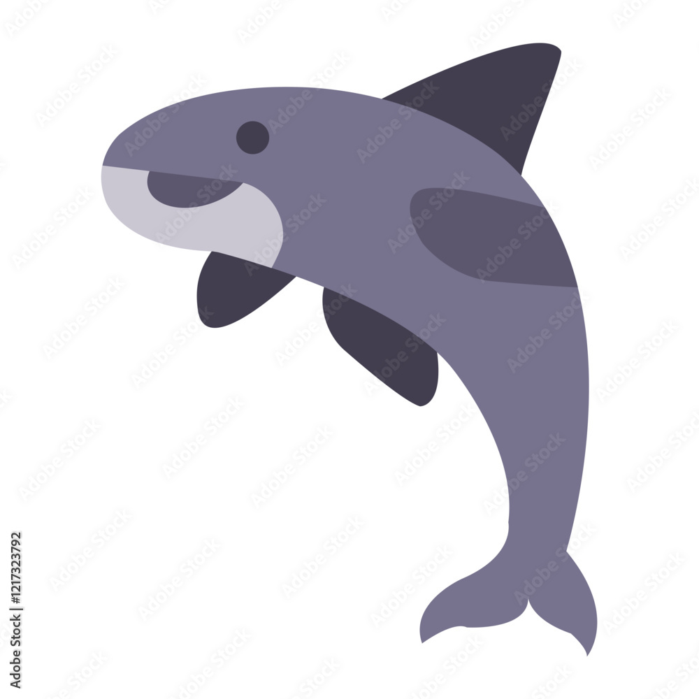 Naklejka premium Killer Whale Icon Style