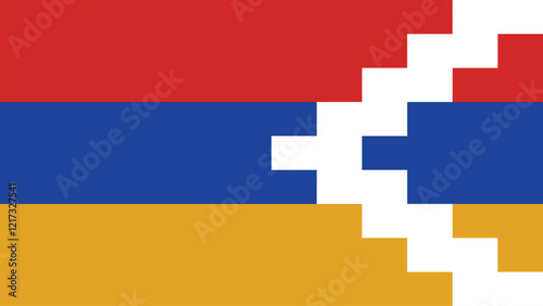 Artsakh Nagorno-Karabakh Flag , flag of artsakh, flat vector