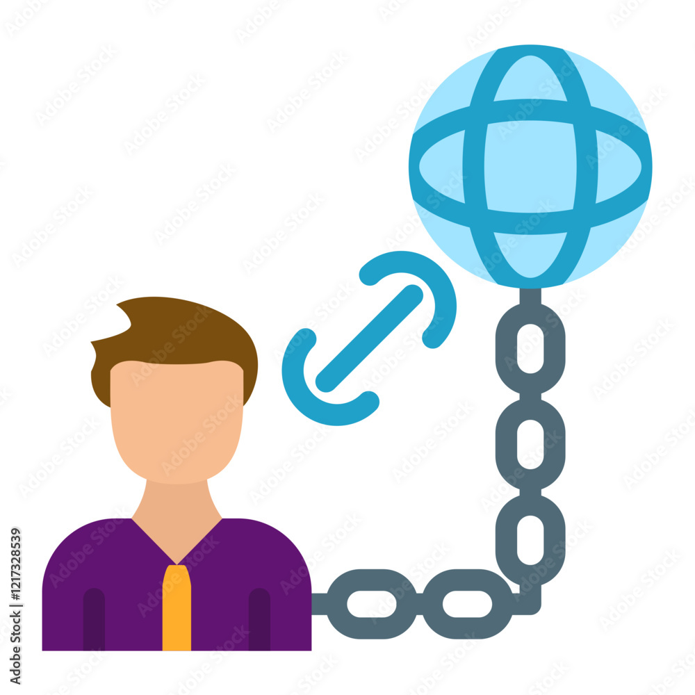 Internet Addiction Icon Style Internet Addiction Icon Style