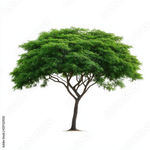 Desert ironwood tree on a white background showcasing drought-resistant characteristics and natural beauty photo