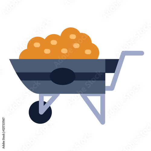 Wheelbarrow Icon Style