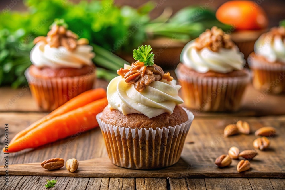 Delicious cupcake with icing generative ai Delicious cupcake with icing generative ai