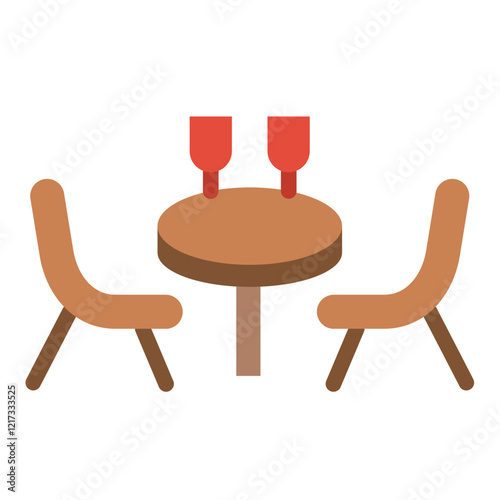 Cafe Table Icon Style