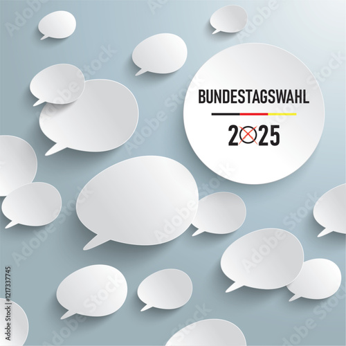 Sprechblasen Bundestagswahl 2025