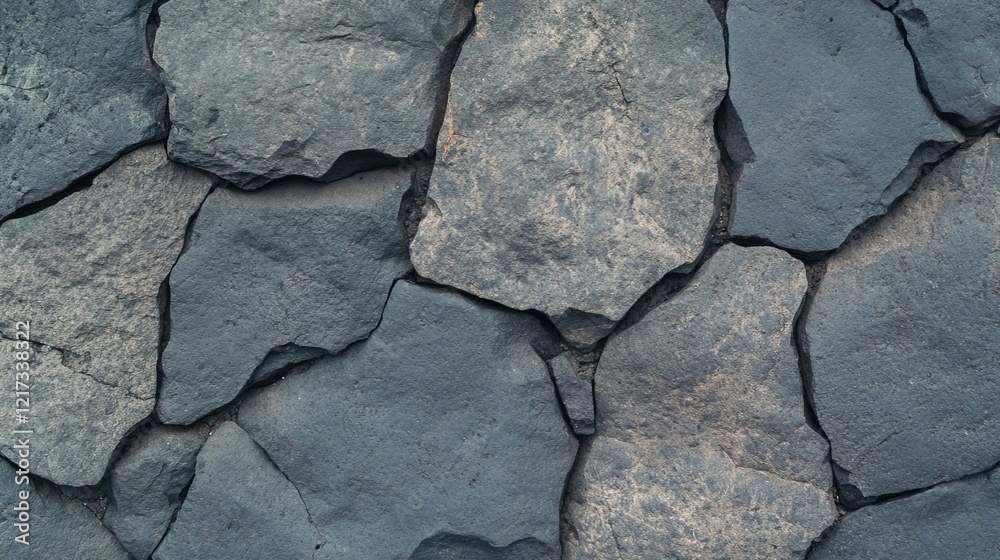 Obraz premium Close-up of volcanic basalt with natural pores and dark matte tones, evoking a raw and edgy wallpaper texture