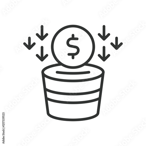401k, icon in line design. 401k, retirement, savings, plan, investment, fund, finance on white background vector. 401k editable stroke icon
