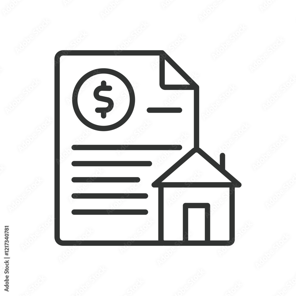 Mortgage, icon in line design. Mortgage, loan, real estate, house, property, finance, homeownership on white background vector. Mortgage editable stroke icon Mortgage, icon in line design. Mortgage, loan, real estate, house, property, finance, homeownership on white background vector. Mortgage editable stroke icon