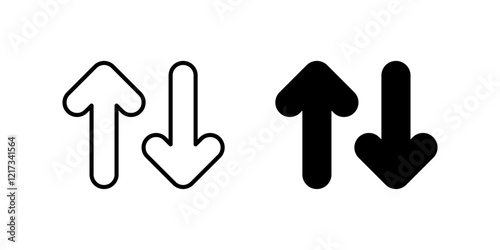 arrows sort Icon set. Symbol isolated white background. vector illustration. color editable.