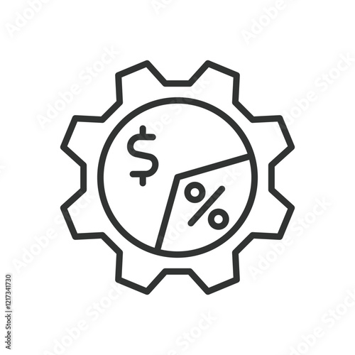 Dividend, icon in line design. Dividend, earnings, income, investment, shares, stock, payment on white background vector. Dividend editable stroke icon
