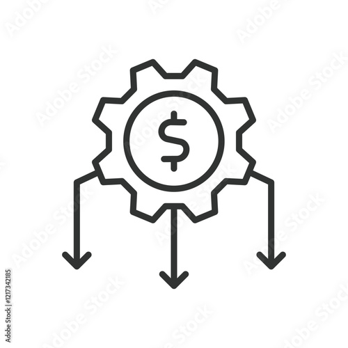 Liabilities, icon in line design. Liabilities, debt, financial obligations, liabilities management, business debt, balance sheet, loan on white background vector. Liabilities editable stroke icon