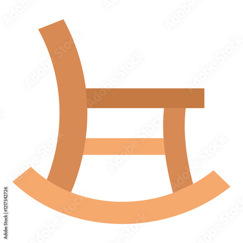 Rocking Chair Icon Style