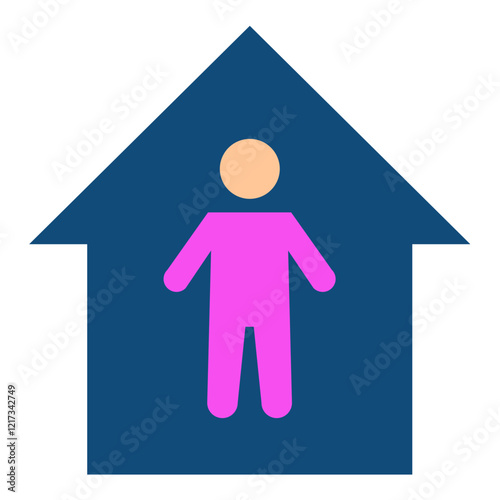 Social Isolation Icon Style