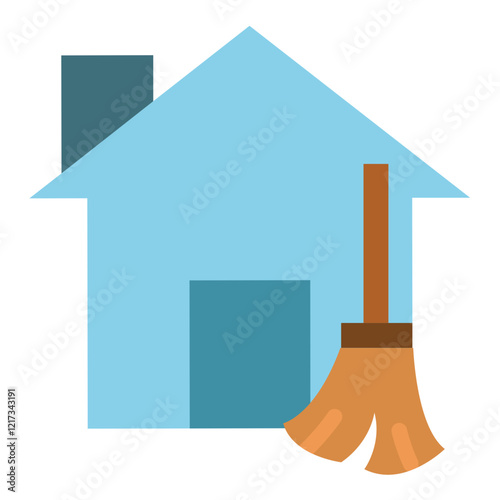 House Cleaning Icon Style