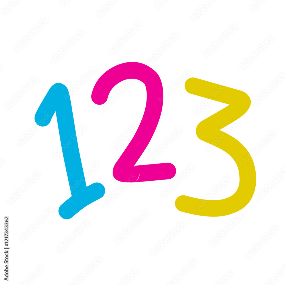 one two three icon illustration one two three icon illustration