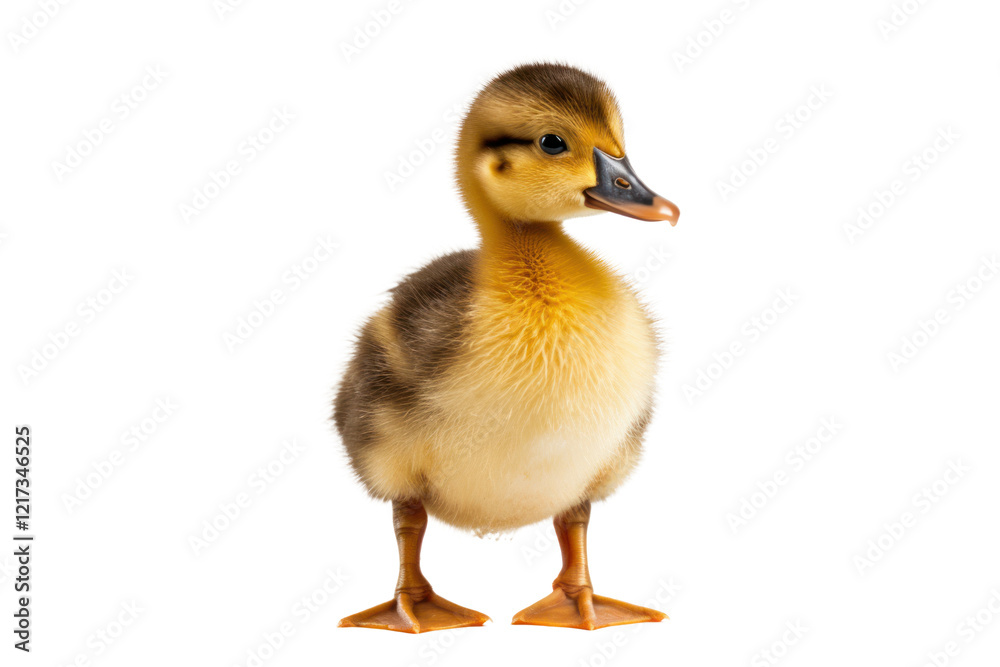 A close-up of a cute yellow duckling with soft downy feathers, standing and facing slightly to the side, looking up with an adorable expression. A close-up of a cute yellow duckling with soft downy feathers, standing and facing slightly to the side, looking up with an adorable expression.