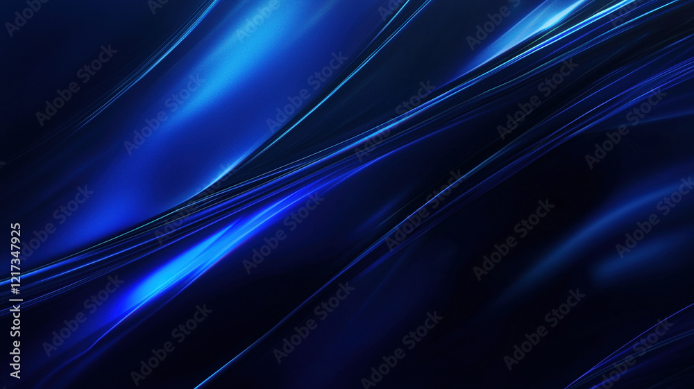 Abstract Flowing Blue Light Waves on Dark Background with Smooth Textures and Glowing Dynamic Patterns Abstract Flowing Blue Light Waves on Dark Background with Smooth Textures and Glowing Dynamic Patterns