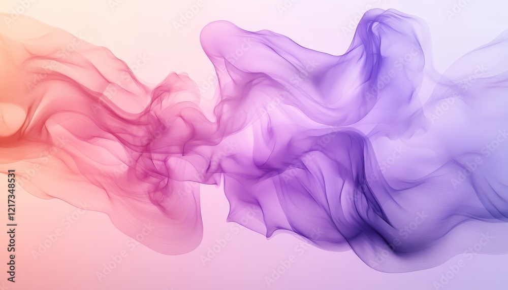 Vibrant flowing purple and pink smoke waves beautifully blend over a soft gradient background, creating an ethereal abstract art piece. Vibrant flowing purple and pink smoke waves beautifully blend over a soft gradient background, creating an ethereal abstract art piece.