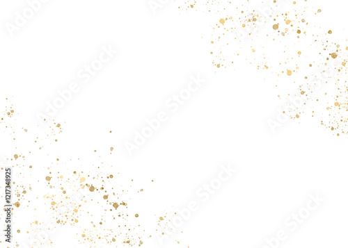 Konstfotografi Golden glitter shiny particles, glow, golden splatter