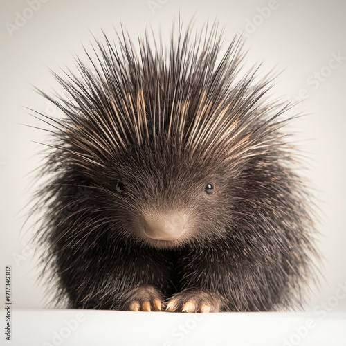 North American Porcupine Kit Portrait. photo