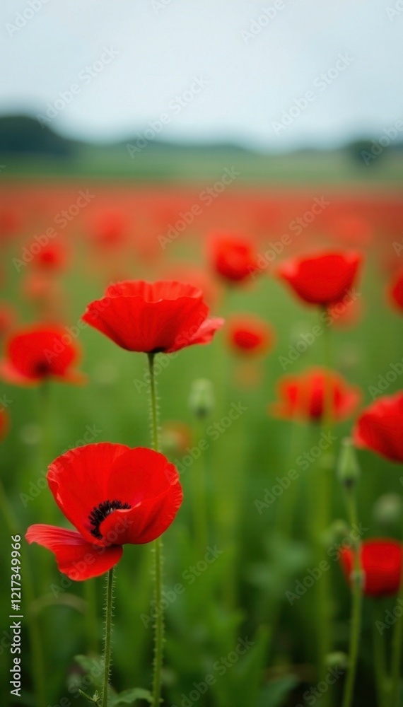Field of Papaver somniferum growing in the wild, field, landscape, plant life Field of Papaver somniferum growing in the wild, field, landscape, plant life