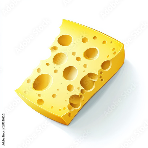 Wallpaper Mural A piece of Swiss cheese with a bite taken out. Torontodigital.ca