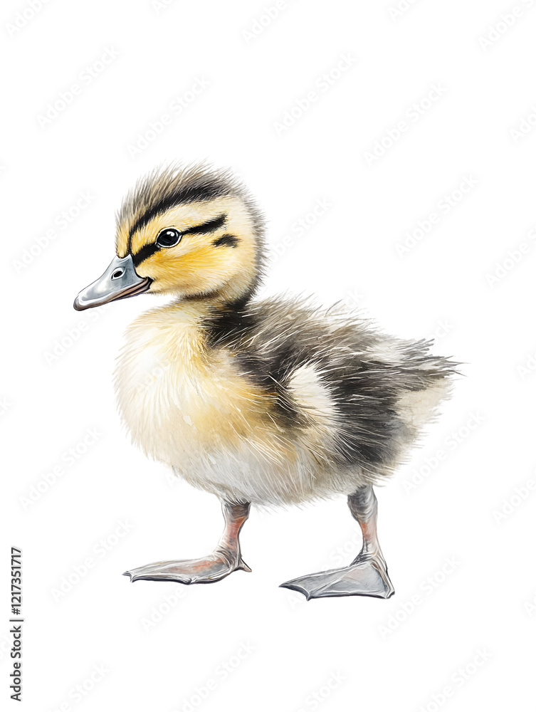 Obraz premium Adorable Baby Duckling with Soft Feathers and Cute Expression