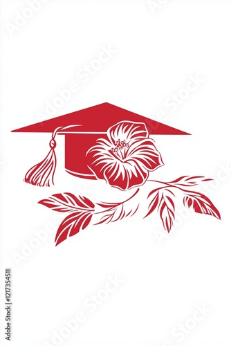  Graduation Cap with Abstract Colorful Elements