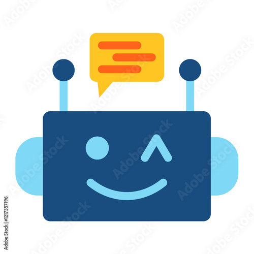 Chatbot Aid Icon Style