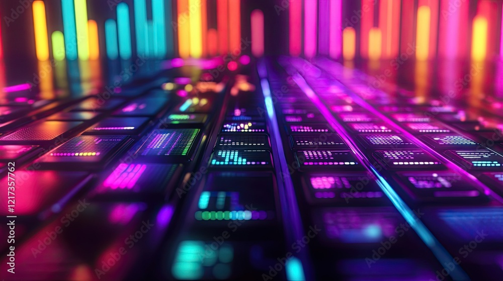 A stylized financial chart displaying colorful bar graphs in shades of blue and pink, A stylized financial chart displaying colorful bar graphs in shades of blue and pink,