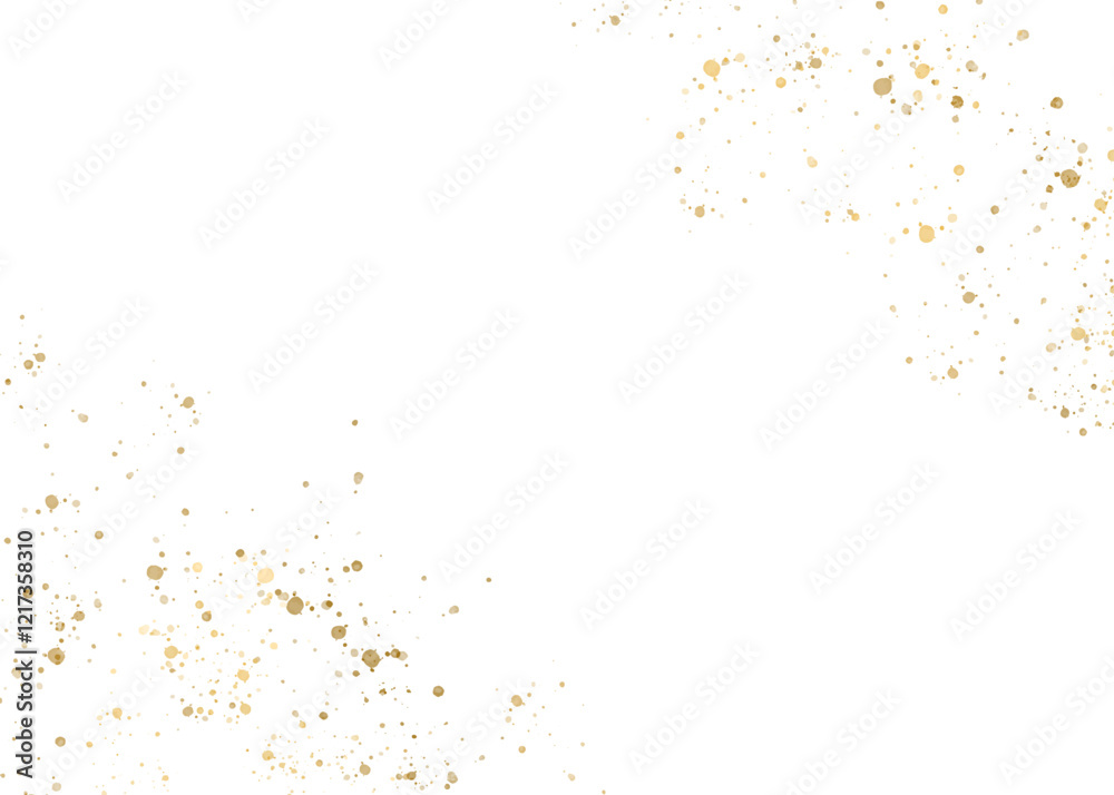 Gold glitter shiny particles, glow, golden splatter. Border of festive golden sparkle placer Gold glitter shiny particles, glow, golden splatter. Border of festive golden sparkle placer