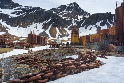 Billede på lærred Grytviken whaling station in South Georgia