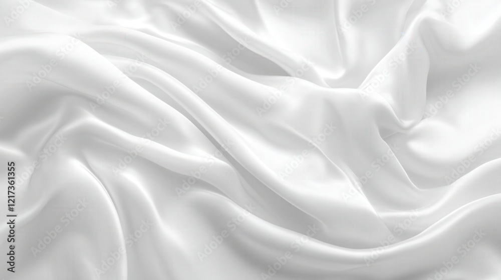 Obraz premium Textured white fabric flowing studio photography minimalist close-up