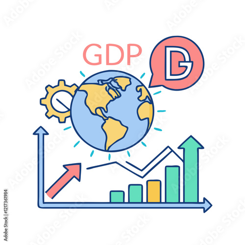 gross domestic product gdp icon, gross domestic product gdp vector illustration-simple illustration of gross domestic product gdp, perfect for gross domestic product gdp logos and icons