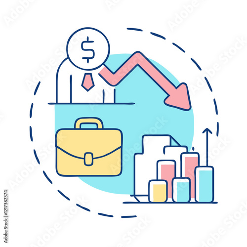 job losses icon, job losses vector illustration-simple illustration of job losses, perfect for job losses logos and icons