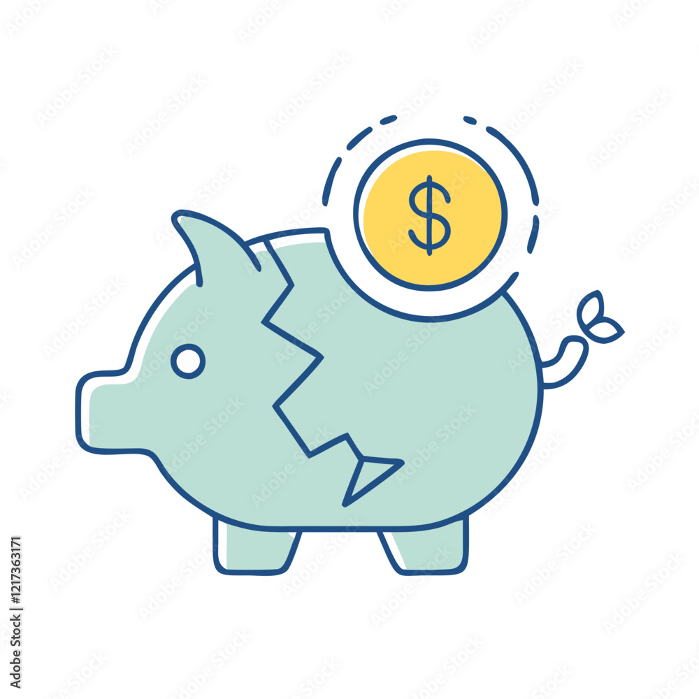 piggy bank with cracks icon, piggy bank with cracks vector illustration-simple illustration of piggy bank with cracks, perfect for piggy bank with cracks logos and icons piggy bank with cracks icon, piggy bank with cracks vector illustration-simple illustration of piggy bank with cracks, perfect for piggy bank with cracks logos and icons