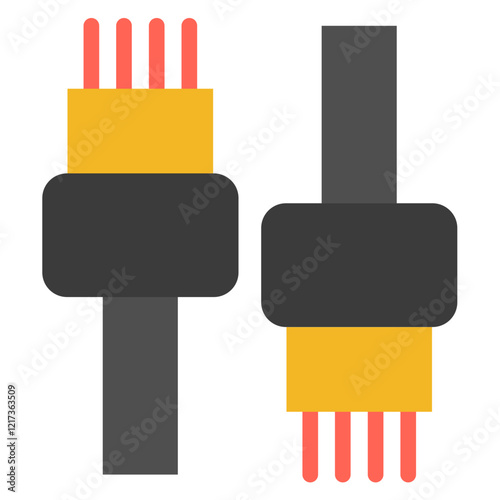 Fiber Optic Connector Icon Style