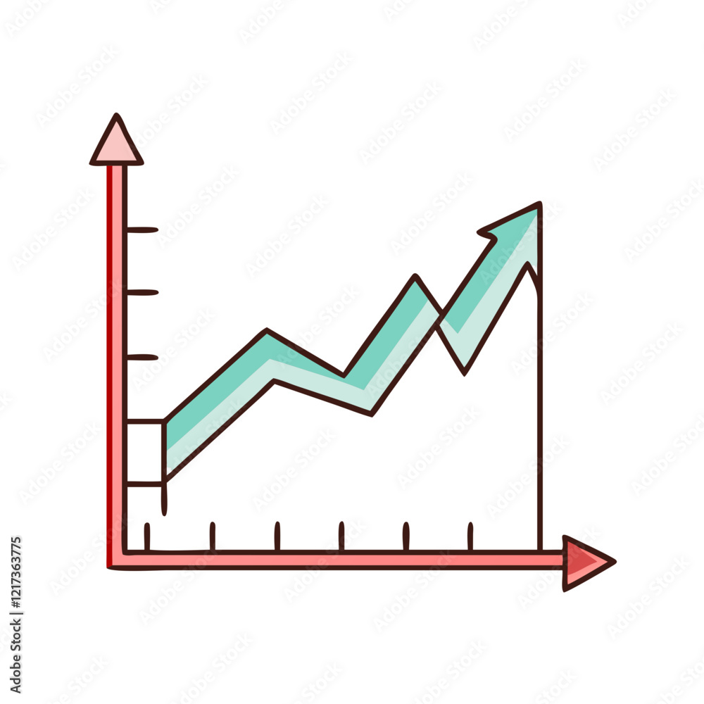 rising line graph icon, rising line graph vector illustration-simple illustration of rising line graph, perfect for rising line graph logos and icons