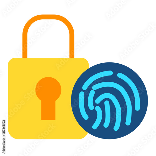 Biometric Lock Icon Style