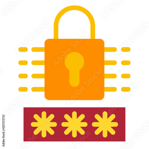 Encryption Padlock Icon Style