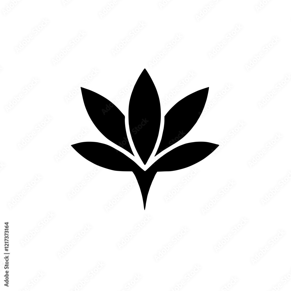 Lotus Flower Icon: A stylized black and white icon depicting a lotus flower in full bloom, symbolizing purity, enlightenment, and spiritual growth. Lotus Flower Icon: A stylized black and white icon depicting a lotus flower in full bloom, symbolizing purity, enlightenment, and spiritual growth.